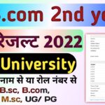 CCS University B.com 2nd year Result 2022 : Meerut University Result 2022 ccsuniversity.ac.in