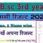 B.sc 3rd year Result 2022 Direct Link (बीएससी थर्ड ईयर रिजल्ट 2022) – All University Bsc Part 3 Exam Results Declared