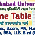 Allahabad University Time Table 2023 allduniv.ac.in AU UG/PG Part 1st 2nd 3rd Exam Date Sheet 2023