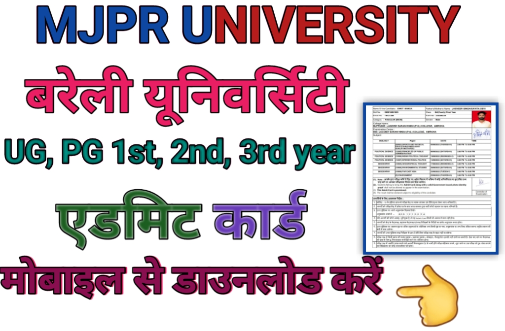 Mahatma Jyotiba Phule Rohilkhand University Admit Card 2023 Download