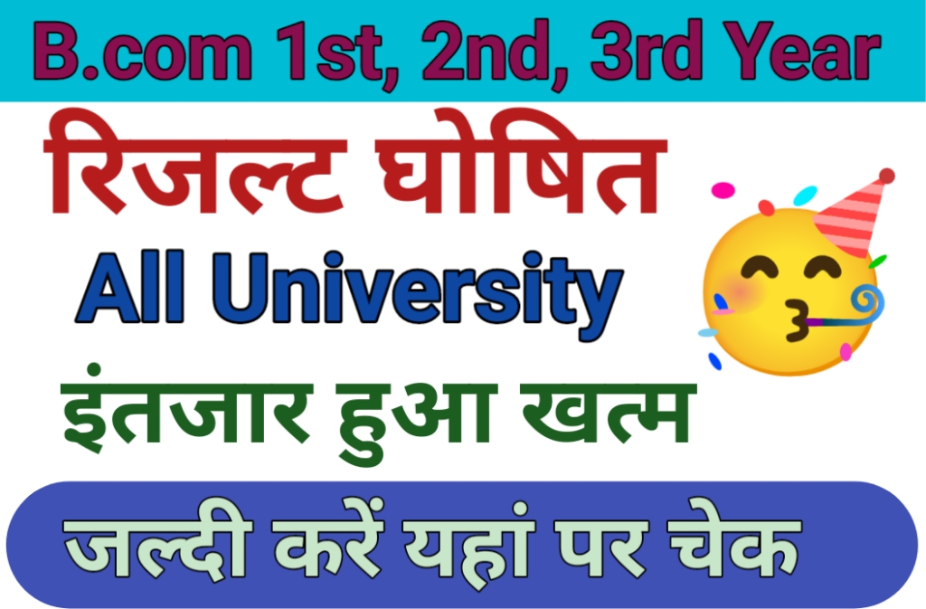 All University B.com Result 2023, Name Wise