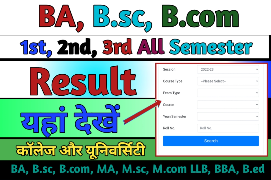 20230716 083257 University BA, B.sc, B.com Result 2023 Online jari: