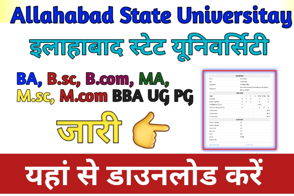 Allahabad State University Result 2023-24