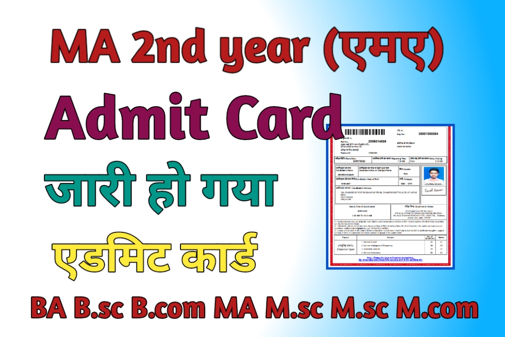 MA 2nd Year Admit Card