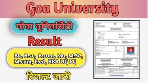 Goa University Result 2023-2024