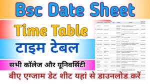 Bsc Time Table 2024