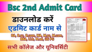Bsc 2nd Year Admit Card 2024 Name se