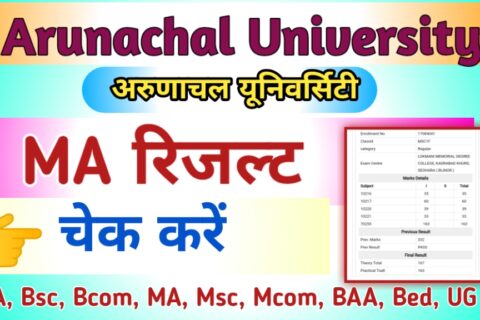 Arunachal University MA Result 2024