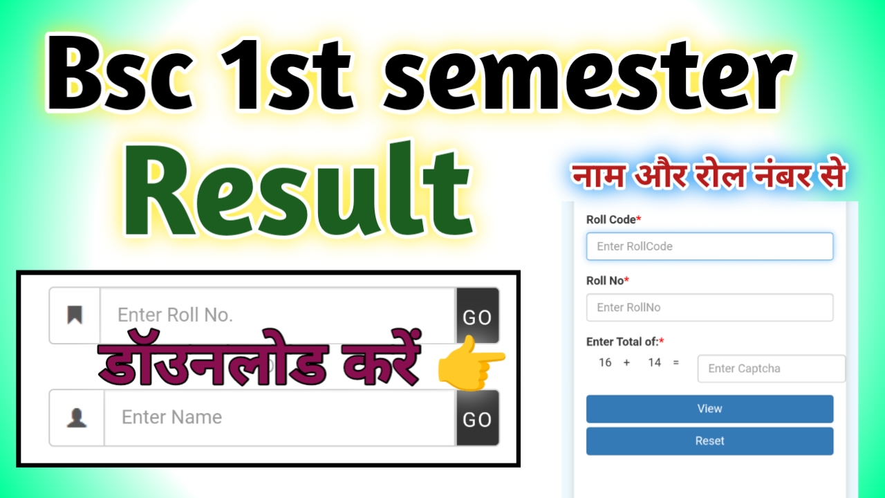 Bsc 1st semester Result 2024