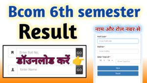 Bcom 6th semester Result 2024