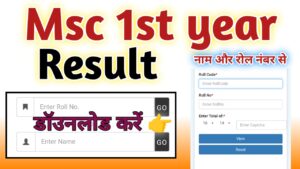 Msc 1st year Result 2024