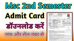 Msc 2nd Semester Admit Card 2024