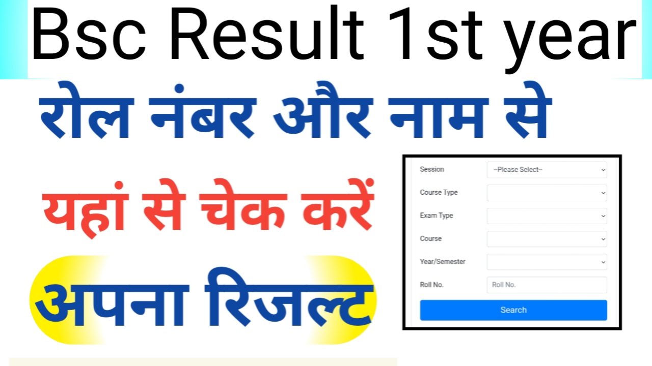 BSC1st year Result 2024 (BSC परिणाम 2024) BSC Result 2024, BSC रिजल्ट जारी (MAIN)