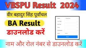 VBSPU Result 2024/VBSPU BA Result 2024: B.A Result Download बहादुर सिंह पूर्वांचल यूनिवर्सिटी