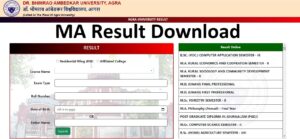 DBRAU MA Result 2024 Agra University MA Result 2024 आगरा यूनिवर्सिटी रिजल्ट जारी, यहाँ से चेक करे
